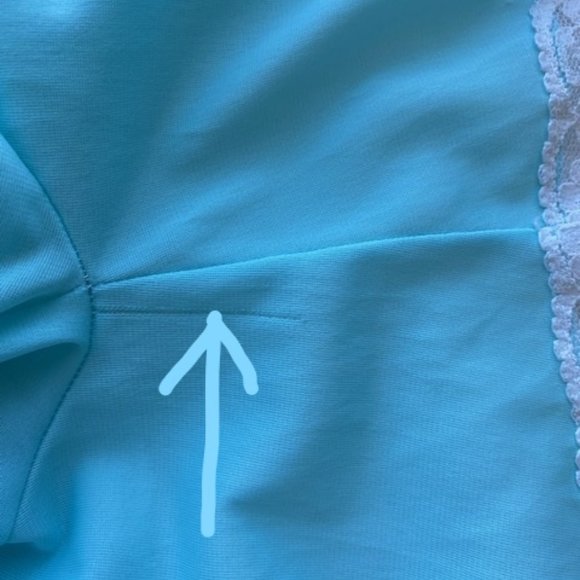 CLAIRE BY LUCIE BEVERLY HILLS VTG BLUE NIGHT GOWN - Picture 7 of 9